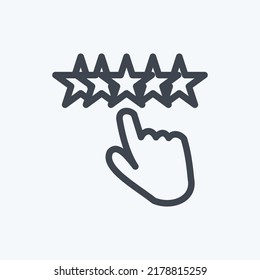 Calificación de iconos. adecuado para el símbolo Feedback. Estilo de línea. diseño simple editable. vector de plantilla de diseño. ilustración de símbolo simple