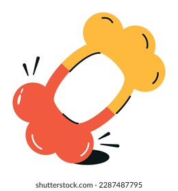 An icon of rattle teether in flat style 