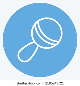 Icon Rattles. suitable for Kids symbol. blue eyes style. simple design editable. design template vector. simple illustration