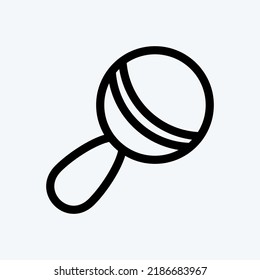 Icon Rattles. suitable for Kids symbol. line style. simple design editable. design template vector. simple illustration