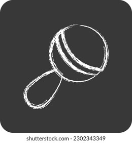 Icon Rattles. suitable for Kids symbol. chalk Style. simple design editable. design template vector