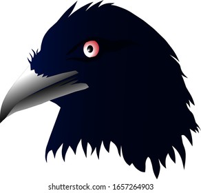 Icon Raven Head Vector Illustration Stock Vector (Royalty Free ...