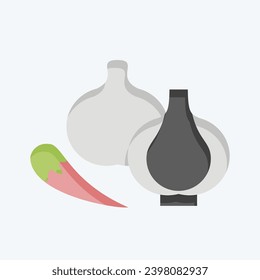 Icon Raw Mater. related to Cooking symbol. flat style. simple design editable. simple illustration