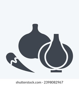 Icon Raw Mater. related to Cooking symbol. glyph style. simple design editable. simple illustration