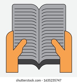 
Icon of reading a book. Great for students, schools etc. Vector illustration