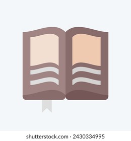 Symbollesung. bezieht sich auf das Postamtsymbol. Flacher Stil. Einfaches Design bearbeitbar. Einfache Abbildung