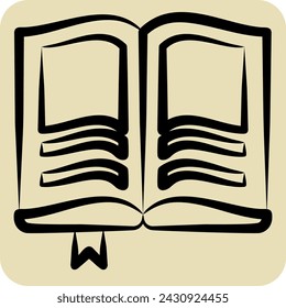 Icon Reading. related to Post Office symbol. hand drawn style. simple design editable. simple illustration