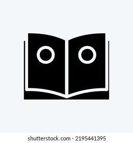 Icon Reading. suitable for education symbol. glyph style. simple design editable. design template vector. simple illustration