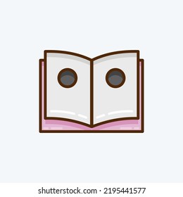 Icon Reading. suitable for education symbol. flat style. simple design editable. design template vector. simple illustration