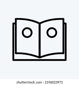 Icon Reading. suitable for education symbol. line style. simple design editable. design template vector. simple illustration