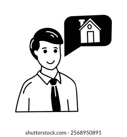 Icon of a real estate agent offering property advice