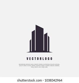 icon of real estate, real estate sale, object of silhouette. Vector illustration, concept of trade