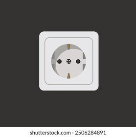 icon of realistic socket on the wall