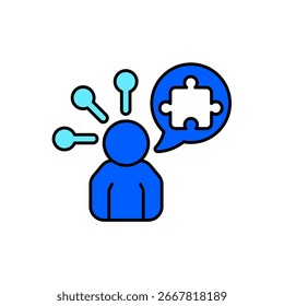 Icono de un razonamiento, aislado contra un fondo limpio.