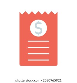 Icon a RECEIPT, isolated against a clean background.