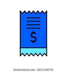 Icon a receipt, isolated against a clean background.