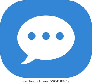 Icon for receiving SMS. Blue message logo. Vector. Vector illustration.