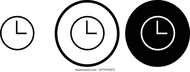 icon recent black outline for web site design 
and mobile dark mode apps 
Vector illustration on a white background
