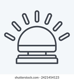 Icon Reception Bell. related to Ring symbol. line style. simple design editable. simple illustration