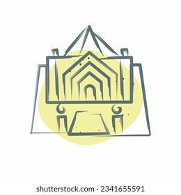 Icon Recoleta Argentia. related to Argentina symbol. Color Spot Style. simple design editable. simple illustration