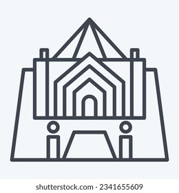 Icon Recoleta Argentia. related to Argentina symbol. line style. simple design editable. simple illustration