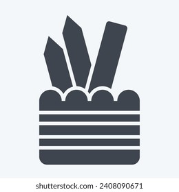 Symbol recyclebar. in Zusammenhang mit dem Symbol für Plastikverschmutzung stehen. Glyph-Stil. einfaches Design bearbeitbar. einfache Abbildung