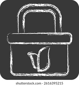 Icon Recycle Bag. related to Save the World symbol. chalk Style. editable