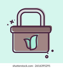 Icon Recycle Bag. related to Save the World symbol. MBE style. editable