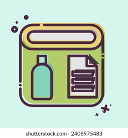 Icon Recycle Bin. related to Plastic Pollution symbol. MBE style. simple design editable. simple illustration