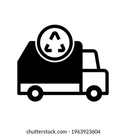 Icon Recycle Car With Style Glyph