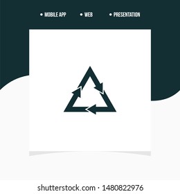 Icon recycle simple flat design