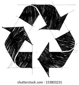 Icon recycle sketchbook : vector eps.10