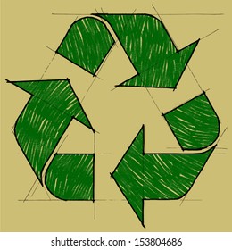 Icon recycle sketchbook : vector eps.10