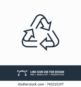 Icon recycle symbol graphic design single icon vector illustration