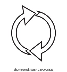 icon recycle vector with white background from eps 10
