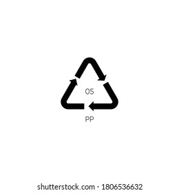 icon recycling symbol - vector