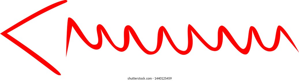 Icon red arrow direction on a white background