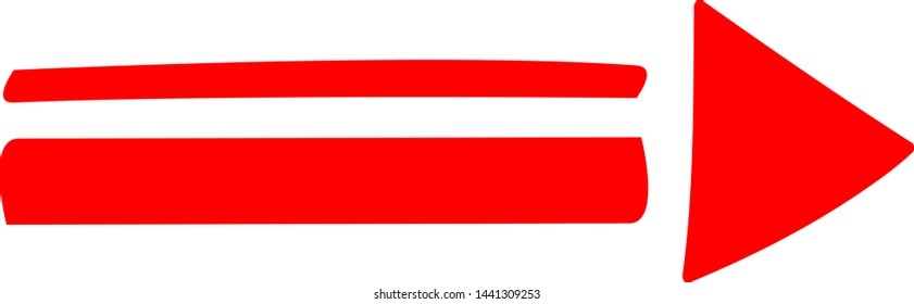 Icon red arrow direction on a white background