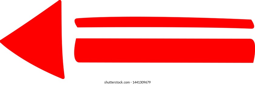 Icon red arrow direction on a white background