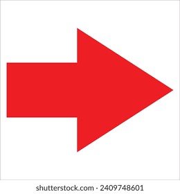 Icon red arrow direction on a white background. Modern simple arrows. Vector illustration.	
