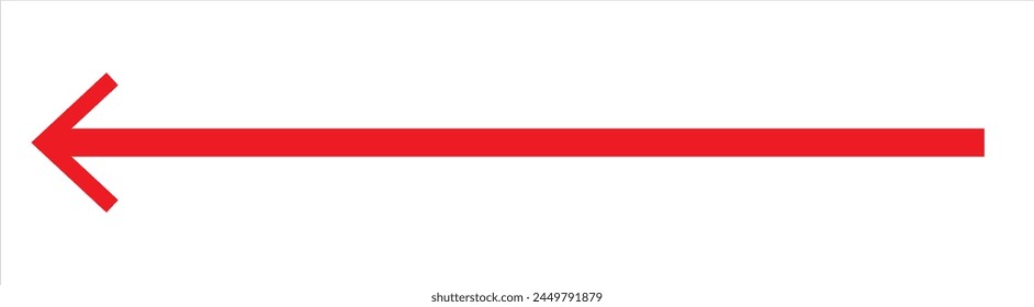 Icon red arrow direction on a white background