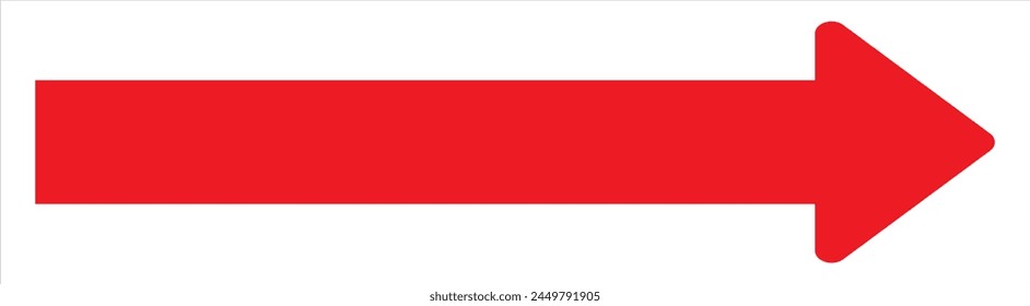 Icono de dirección de flecha roja sobre fondo blanco