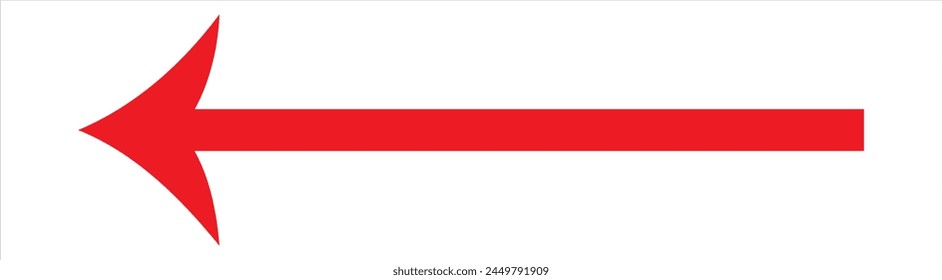 Icon red arrow direction on a white background