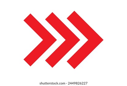 Icon red arrow direction on a white background