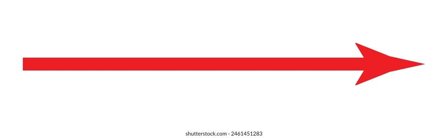 Icon red arrow direction on a white background. Red arrow. Vector. eps10.