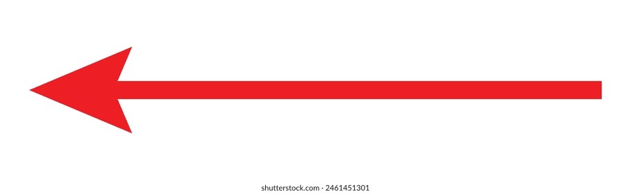 Icon red arrow direction on a white background. Red arrow. Vector. eps10.