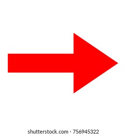 Icon red arrow direction on a white background