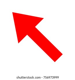 Icon red arrow direction on a white background