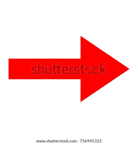 Icon red arrow direction on a white background