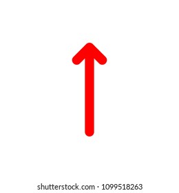 Icon red arrow up on a white background